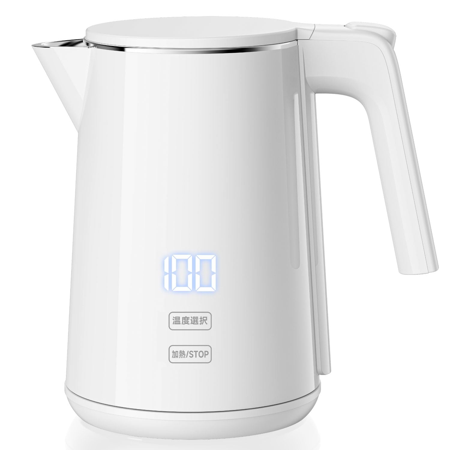 Amazon | SSYFEI 電気ケトル 1.0L【1000W急速沸騰・デジタル温度表示